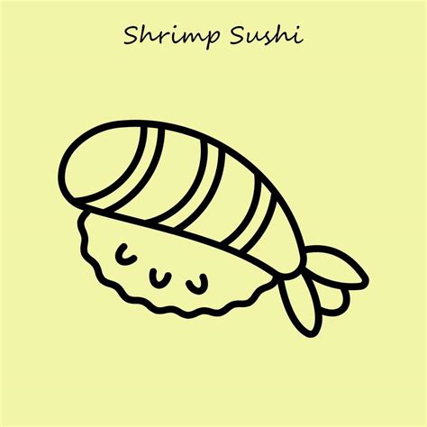 Shrimp Sushi Illustration 44268689 Vector Art At Vecteezy