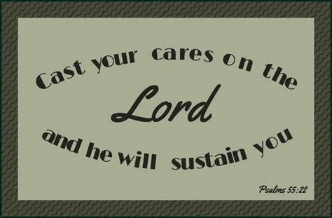 Cast Your Cares On Lord He Will Sustain You Over 2 Royalty Free