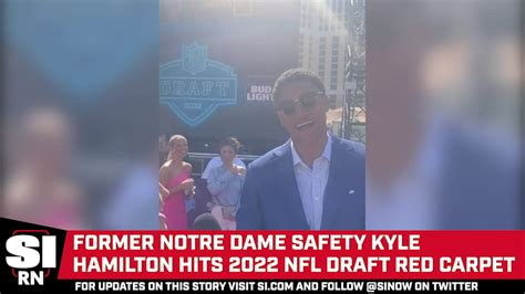 Former Notre Dame Kyle Hamilton Hits 2022 NFL Draft Red Carpet - Sports ...