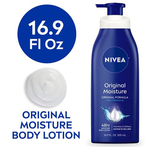 Nivea Original Moisture Body Lotion With Vitamin E 169 Fl Oz Pump