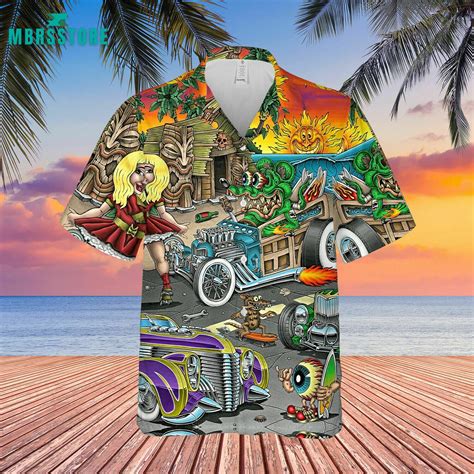 Rat Fink The Hot Rod Story Gift For Him Beach Hawaiian Shirt Teeruto