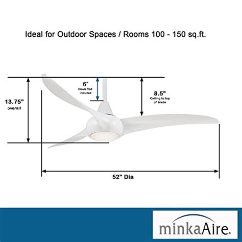 Minka Aire F Wh Light Wave Ceiling Fan White With Additional