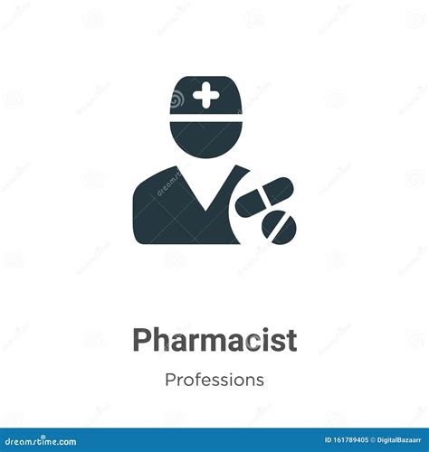 Pharmacist Icon Black Vector Sign With Editable Strokes Concept