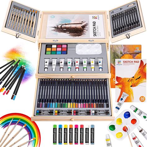 Popyola Art Supplies Juego De Arte De Piezas Con Blocs De Dibujo