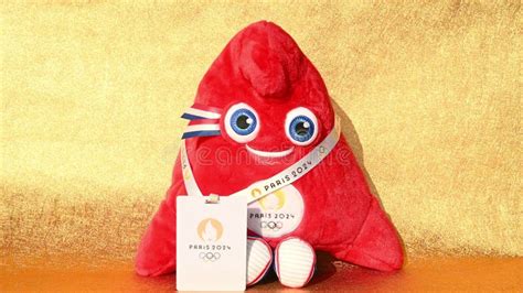 Pan View Paris Olympic Games 2024 Mascot The Phryges And The ID Card On