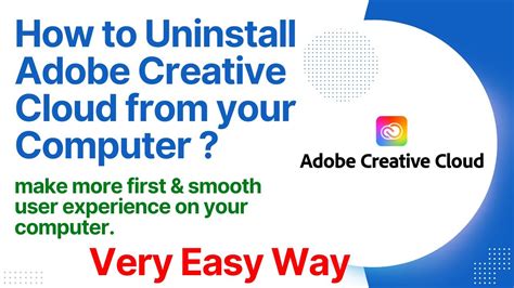 How To Uninstall Adobe Creative Cloud । Easy Way Youtube