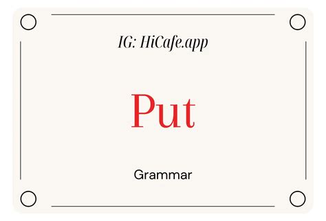 put  verb forms  english  examples hicafe