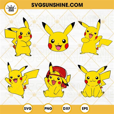 Pikachu Svg Bundle Pokemon Svg Pokeball Svg Anime Svg Png Dxf Eps The