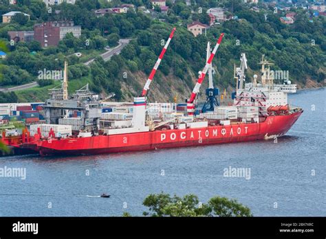 Russian Cargo Container Ship Nuclear Powered Icebreaker Sevmorput