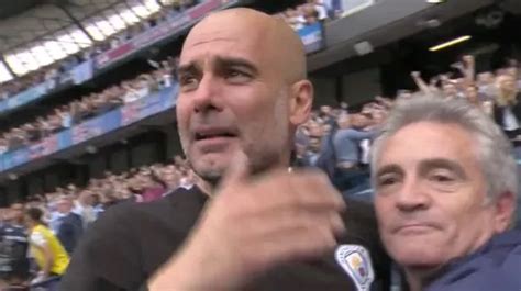 Pep Guardiola In Tears As Man City Seal Premier League Title In