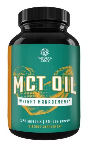 Mct Oil Ácido Caprílico Caprico 3800mg 120 Americano Envío gratis