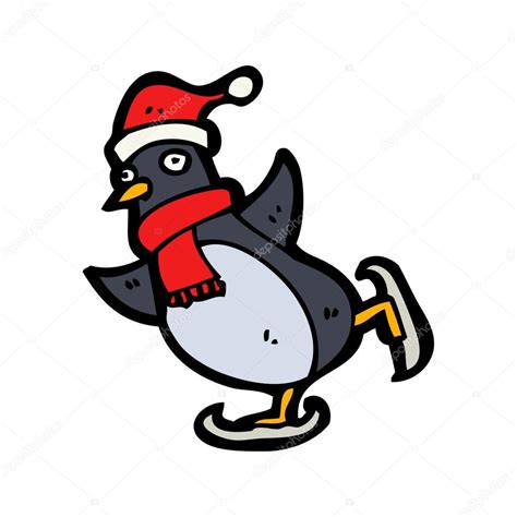 Ice skating penguin — Stock Vector © lineartestpilot #21093481