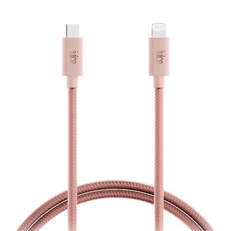 Juice Lightning To Type C Cable 2m Braided Eco Rose Gold Juice O2