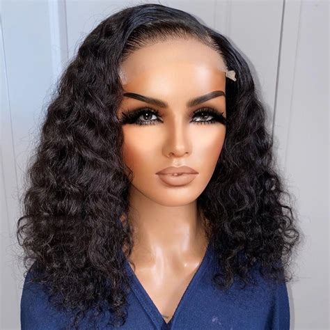 13×4 Lace Front Wig Water Wave Human Hair Wigs 4×4 Lace Bob Wigs For Women Deep Curly Glueless