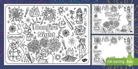 Guy Fawkes Night Colouring Sheets Twinkl