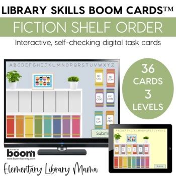 Fiction Shelf Order Boom Cards Self Correcting Digital Task Cards