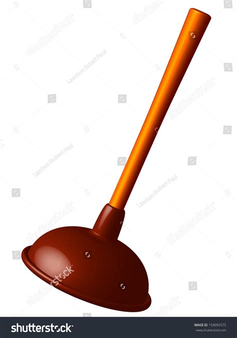 Toilet Plunger Against White Background, Abstract Art Illustration - 154092575 : Shutterstock