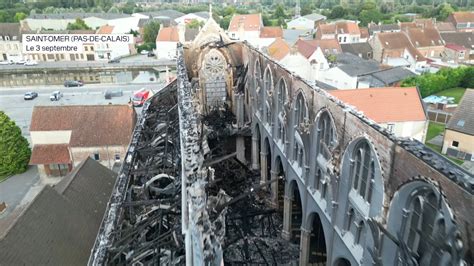 Les images aériennes des dégâts causés par l incendie de l église de l