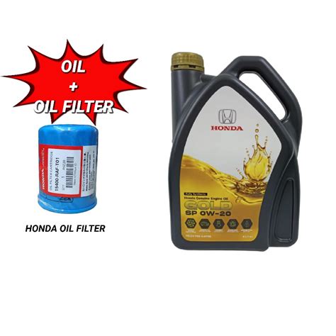 HONDA 0W20 FULLY SYNTHETIC ENGINE OIL SP 0W-20 (4L) + FREE HONDA OIL ...