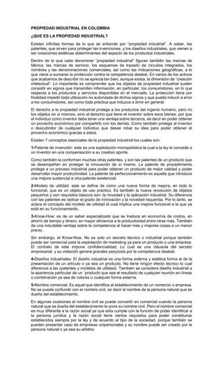 Propiedad Industrial En Colombia PDF