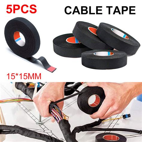 5Pcs Wire Loom Harness Tape Wiring Harness Cloth Tape Reusable