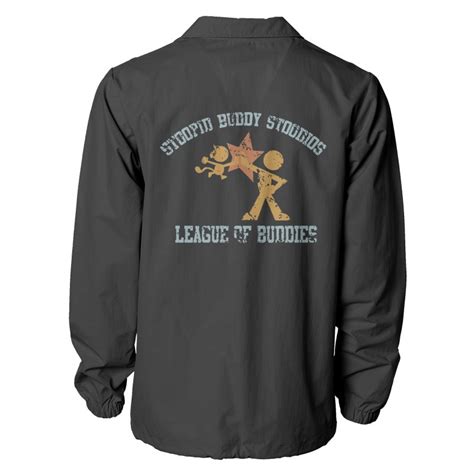 Stoopid Buddy Stoodios Distressed Vertical Logo | Men's Jacket Coach's Jacket ...