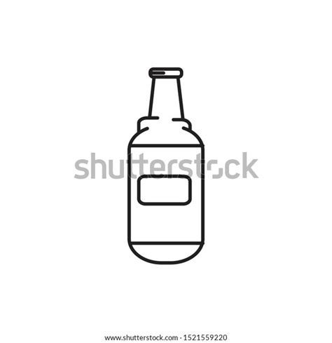 Beer Bottle Vector Icon Alcohol Drink Stock Vector Royalty Free