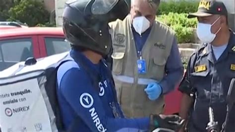 Coronavirus En Per Miraflores Intervienen Motos Delivery Sin