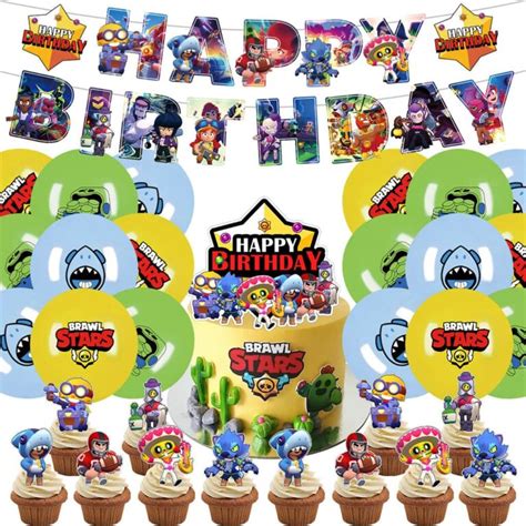 Aniversário De Brawl Stars - Decoração de festa de aniversário com tema Brawl Stars | Brawl Stars