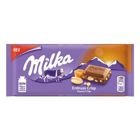 Milka Schokoladen Erdnuss Crisp 90g Tafel