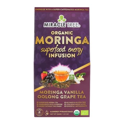 Miracle Tree Organic Moringa Superfood Energy Infusion Moringa Vanilla