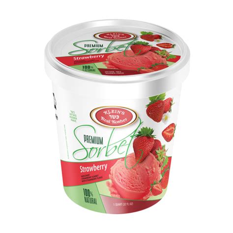 Premium Strawberry Sorbet - Kosher Ice Cream