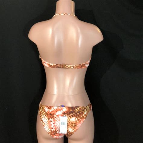 Radio Fuji Swim Radio Fiji Snake Print Bandeau Halter Bikini Swim Poshmark