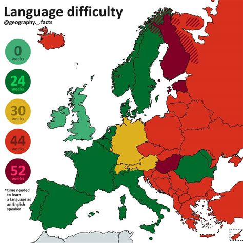 Difficulty Of European Languages Perspective From English Speaker R Mapporn