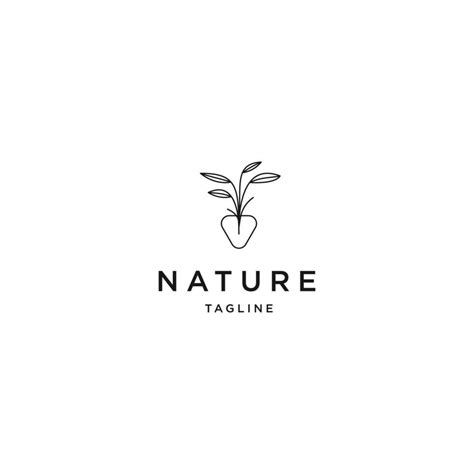 Nature Flower Line Logo Icon Design Template Flat Vector 13011694