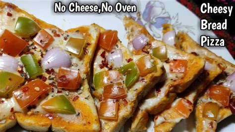 Bread Pizza Without Cheese Bread Pizza Recipe Bread Pizza On Tawa Lipy