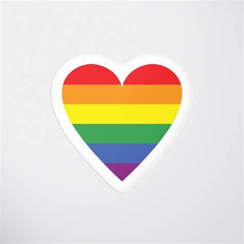 Rainbow Lgbt Heart Sticker Vinyl Laptop Sticker Graphicutes Ko Fi