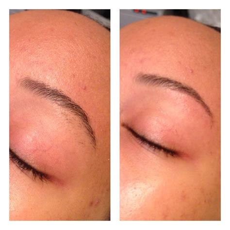 Before And After Picture Of A Brow Wax Maintenance Schedule Every 2 3