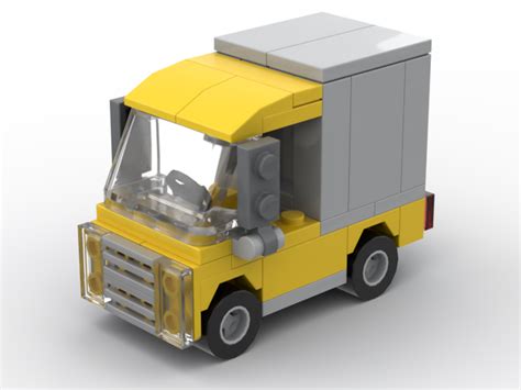 Lego Moc Mini Yellow Delivery Truck By Nitweiy Rebrickable Build