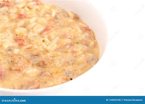 Bowl of Crawfish Etouffee with Rice Stock Photo - Image of french ...