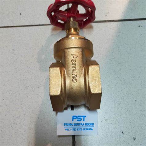 Jual Gate Valve Kuningan Brass Drat Dalam Perruno Ukuran Inch