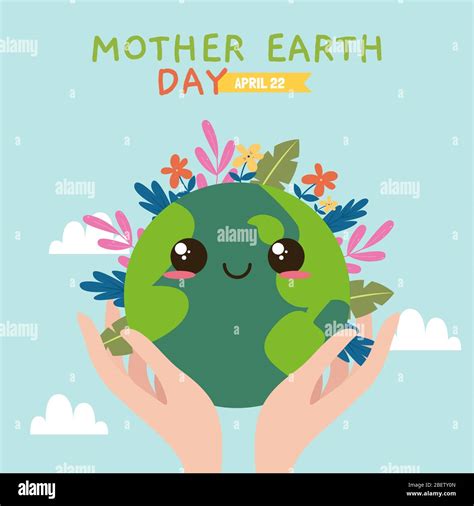 Happy Mother Earth Day Card Stock Vector Image And Art Alamy