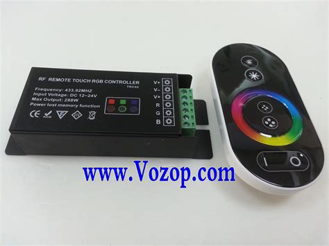 RF Remote Steel Case 8 Keys Touch RGB LED Controller 12V 24V LED