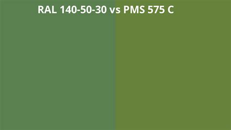 Ral 140 50 30 Vs Pms 575 C Ral Colour Chart Uk