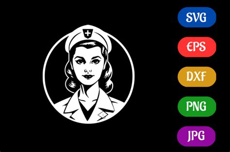 Nurse | Silhouette Vector SVG EPS DXF Graphic by Creative Oasis ...