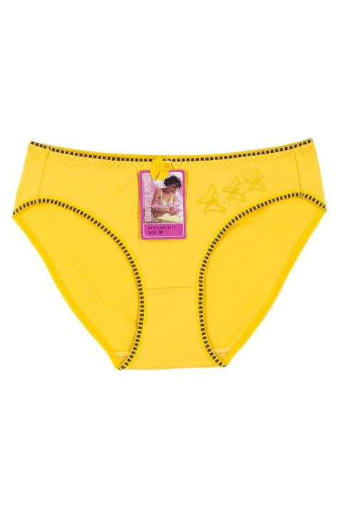 ANN D Embroidery Cotton Bikini 12 Pc