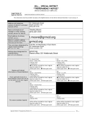 Fillable Online Fillable Online Transparency Notice Form