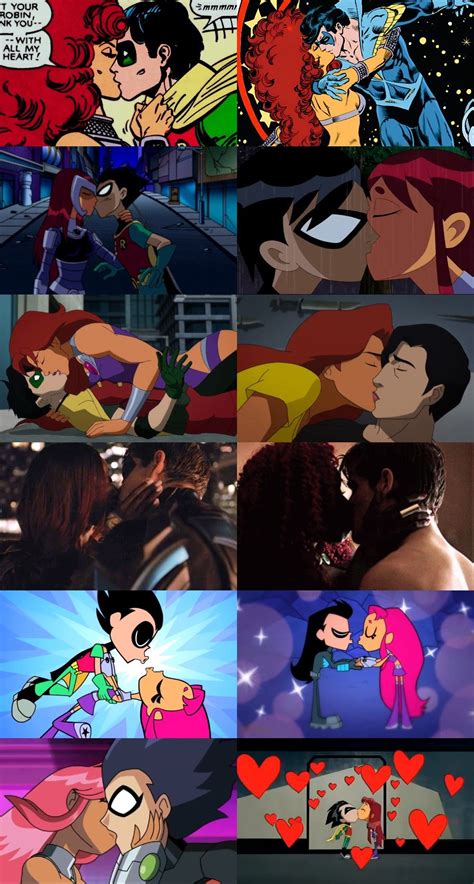 Nightwing And Starfire Kisses In 2024 Original Teen Titans Teen