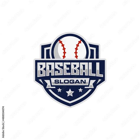 Baseball team emblem logo design vector illustration Stock Vector ...