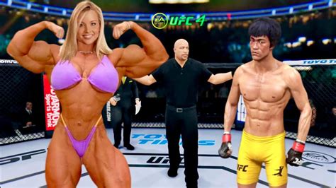 PS5 Bruce Lee Vs Muscular Girl Debi EA Sport UFC 4 YouTube